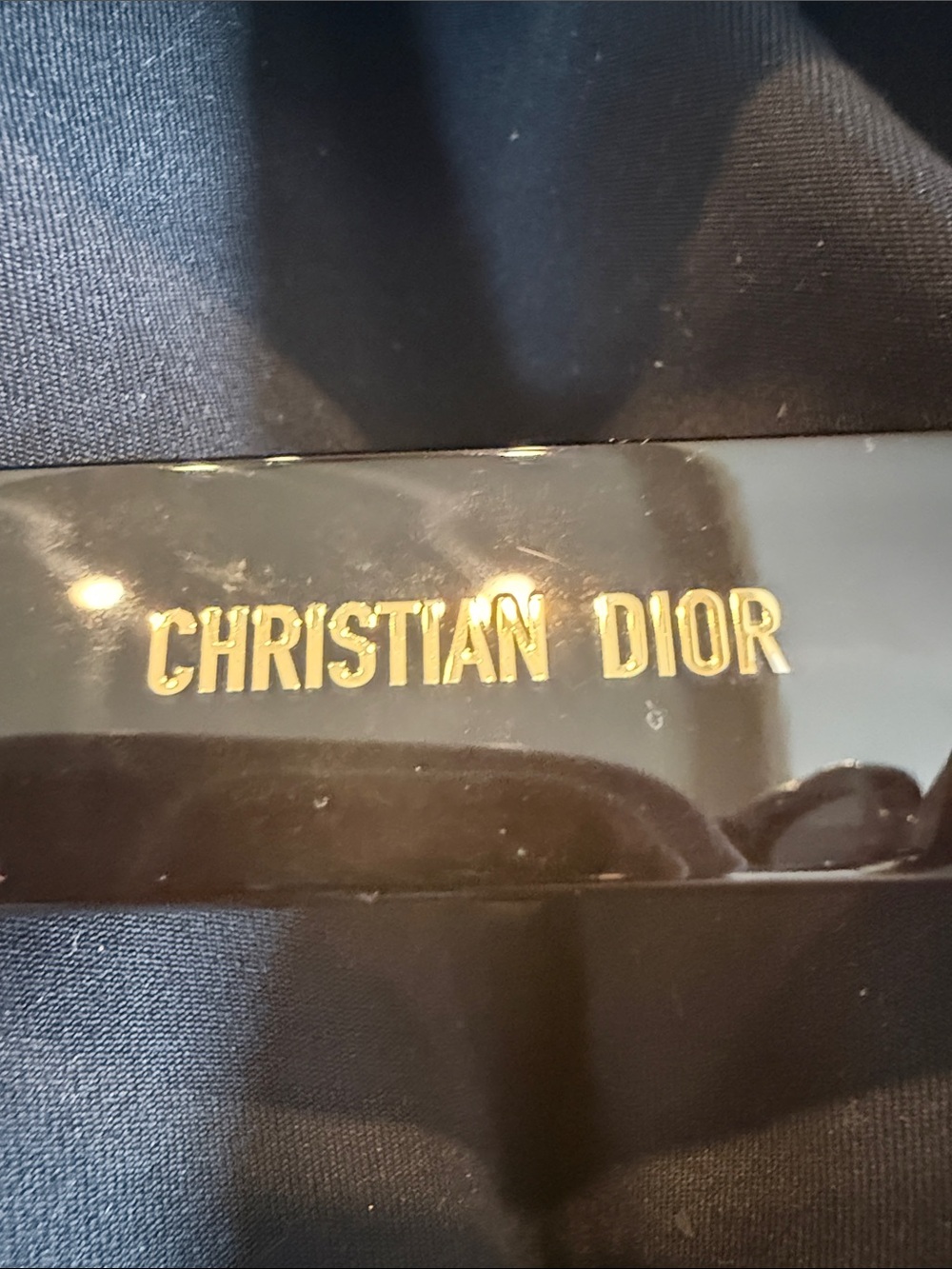 Dior Black Sunglasses with White Logo Arms - Picture 3 of 4